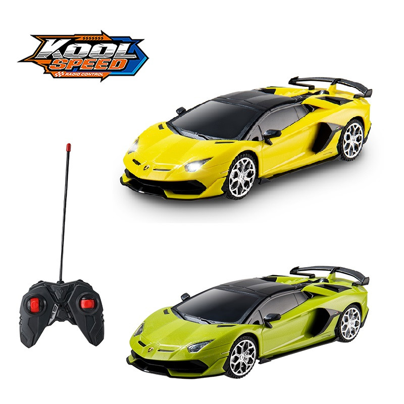 Машинка на радіокеруванні "Lamborghini" на батарейках оливкова/жовта (25,2x12x10 см)/Kool Speed, фото 1