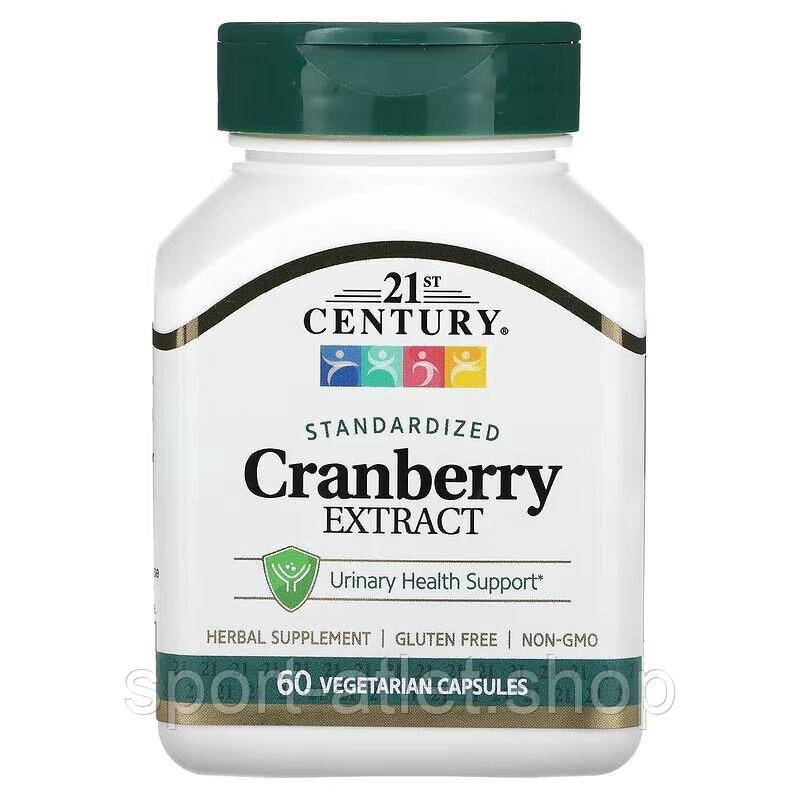 Екстракт журавлини 21st Century Cranberry Extract Standardized, 60 вегакапсул підтримка здоров'я сечовивідних шляхів, фото 1