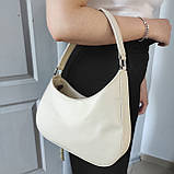 Сумка жіноча одна ручка бежева, фото 7
