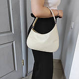 Сумка жіноча одна ручка бежева, фото 8