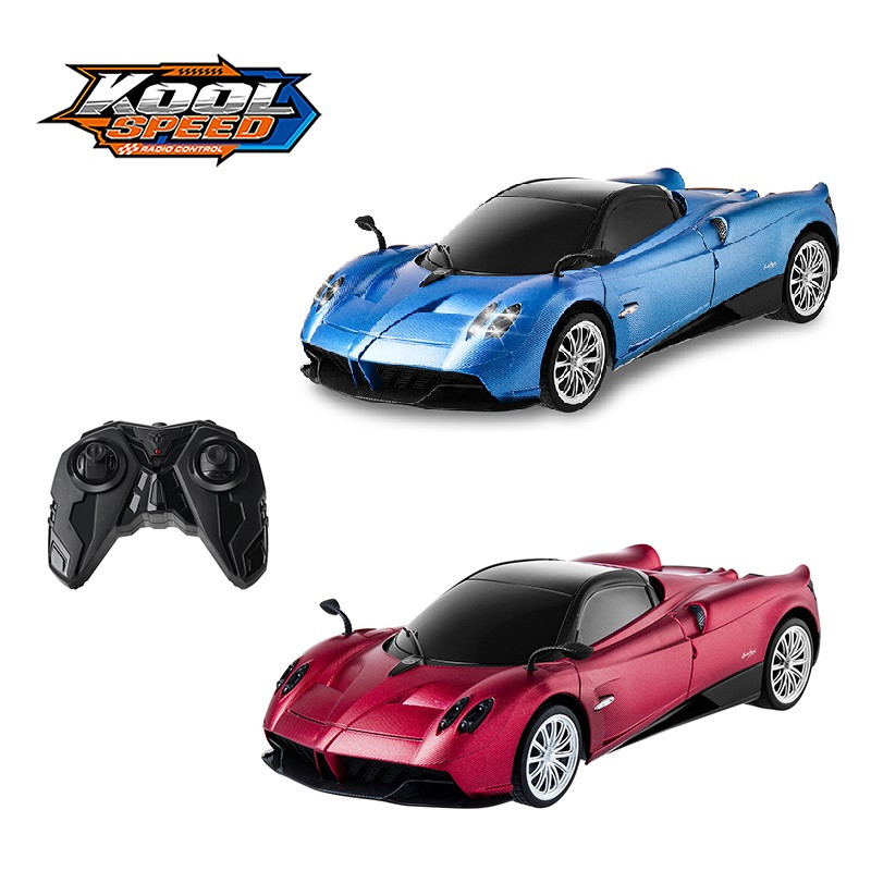 Машинка на радіокеруванні "PAGANI Huayra" на батарейках синя/червона (37,2x17x12 см)/Kool Speed, фото 1