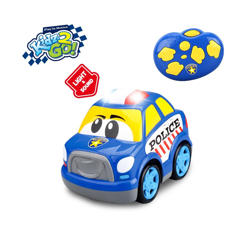 Машинка на радіокеруванні "Поліцейська" зі світлом та звуком на батарейках (27x14,5x19,2 см)/Kidz2Go, фото 1