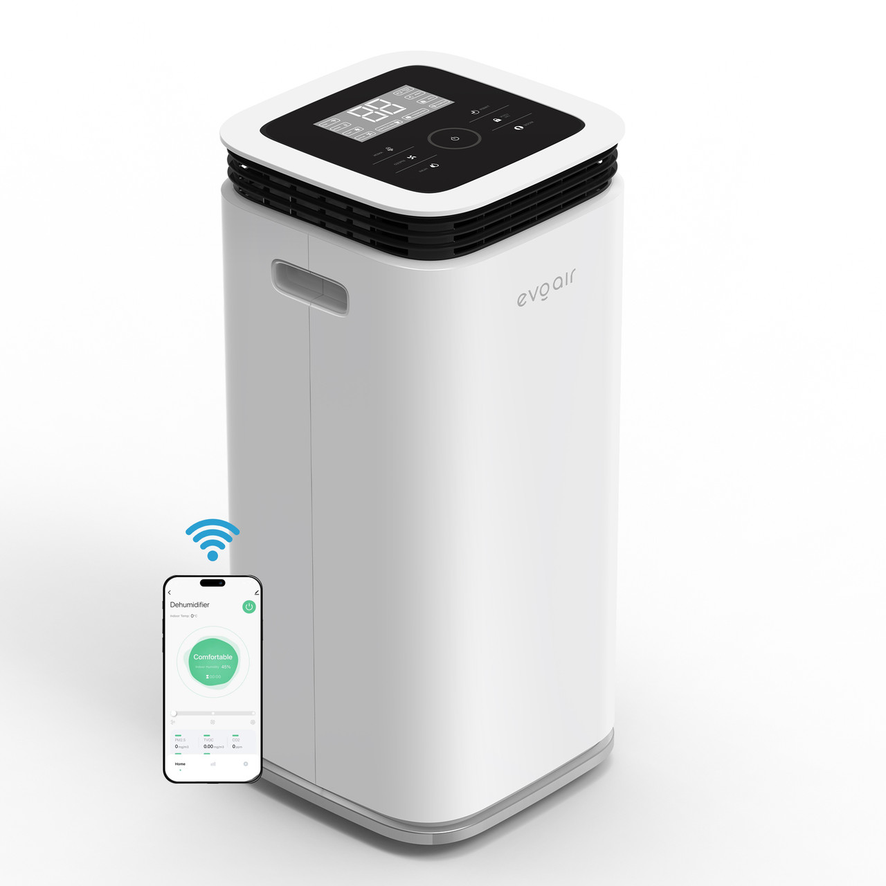 Осушувач повітря evoair, FlexyDry 22 Smart, датчик вологості 22 л/24 год, функція іонізації, сушіння білизни, резервуар 4,5 л, фото 1