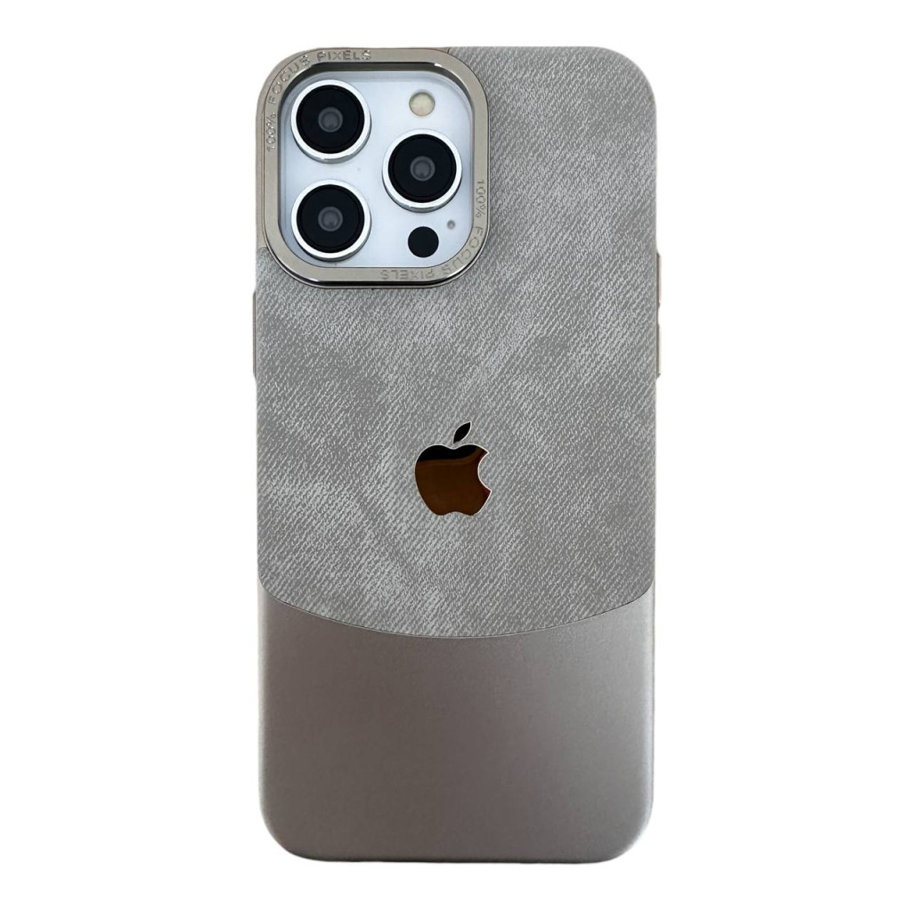 Чохол Jeans Case with Logo для iPhone iPhone 16 Pro Max, Сірий, фото 1
