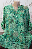 Блуза жіноча штапель софт квіти, фото 5