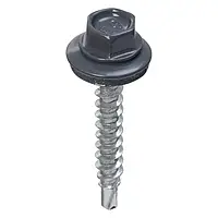 Саморіз покрівельний RAL 7016 ( антр.-сірий) 4,8*35 (шестигран.головка 8 мм, крок різі 1.06 мм)