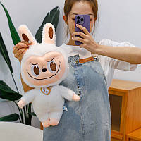 Большая мягкая детская игрушка Лабуба Заяц Labubu The Monsters, большие мягкие игрушки Белая 45 см, Лабубу Зайчик, цвет Белый