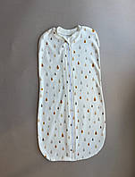 Кокон європееленка на блискавці трикотажна бавовняна зріст від 56 до 62 від народження до 2 місяців
