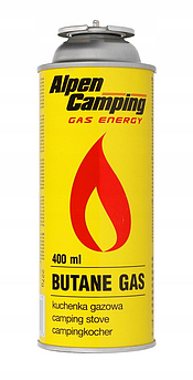 Газовий балон ALPEN CAMPING 400 мл туристичний балон із бутаном для плит, пальників