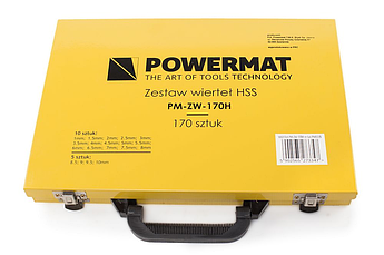 Свердла HSS набір 170 шт Powermat PM-ZW-170H комплект бурових насадок