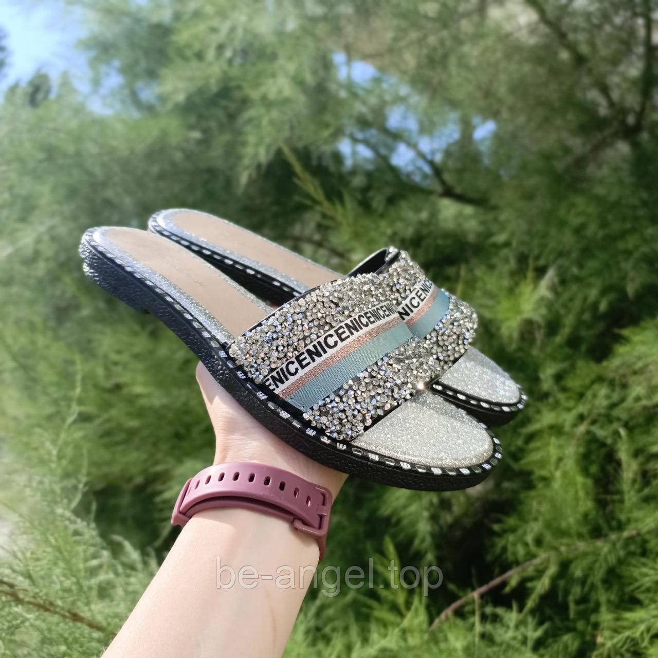 Шльопанці жіночі з блискітками Nice, фото 1