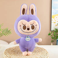 Большая мягкая детская игрушка Лабуба Заяц Labubu The Monsters, большие мягкие игрушки Фиолетовый 35 см Лабубу Зайчик, Фиолетовая