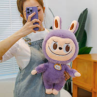 Большая мягкая детская игрушка Лабуба Заяц Labubu Monsters, большие мягкие игрушки Фиолетовая 45 см Лабубу Зайчик цвет Фиолетовый