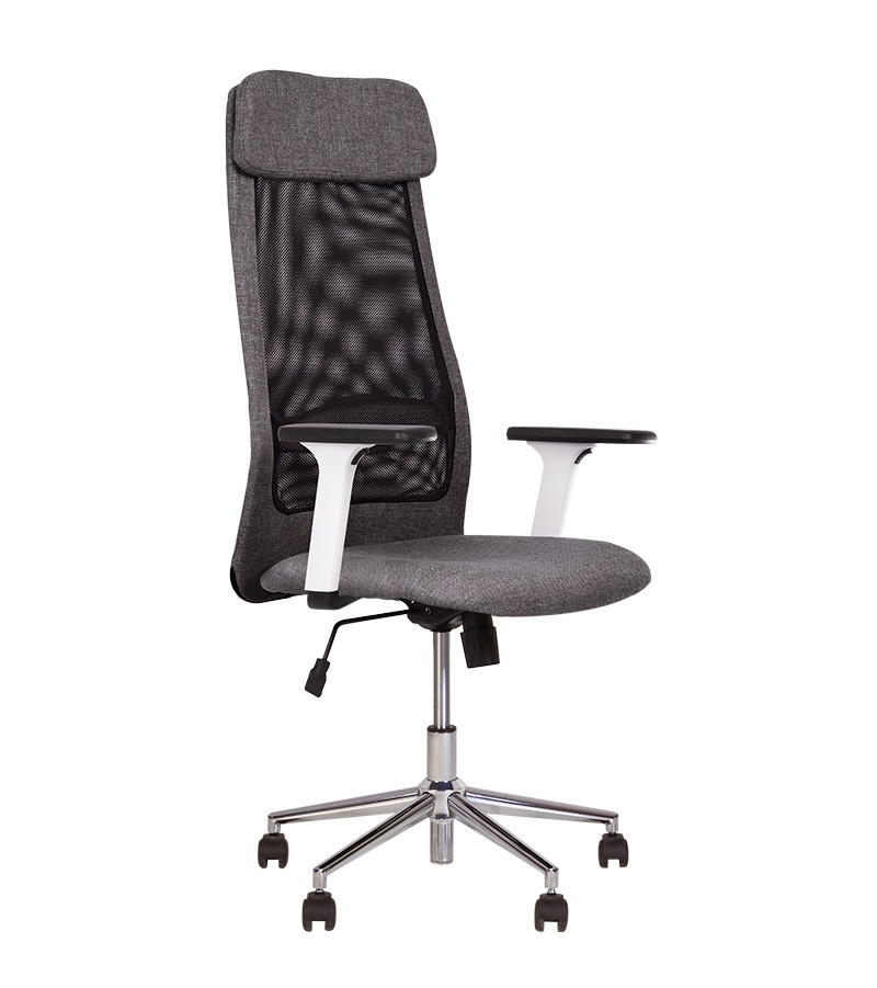Офісне крісло Frank GTP tilt AC-78 white CHR64 сітка OH-5 тканина PN-02 (Новий Стиль ТМ)