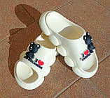 Шльопанці жіночі гумові "I Love London", молочні, фото 4