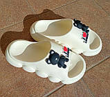 Шльопанці жіночі гумові "I Love London", молочні, фото 5