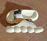 Шльопанці жіночі гумові "I Love London", молочні, фото 6