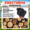 Пила акумуляторна ланцюгова міні пилка електрична для обрізки дерев розпил дров чорна 2 акумулятори, фото 4