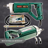 Вібратор для бетону BOXER BX-171 2800 Вт, Булава 1,5 м, 4200 об./хв