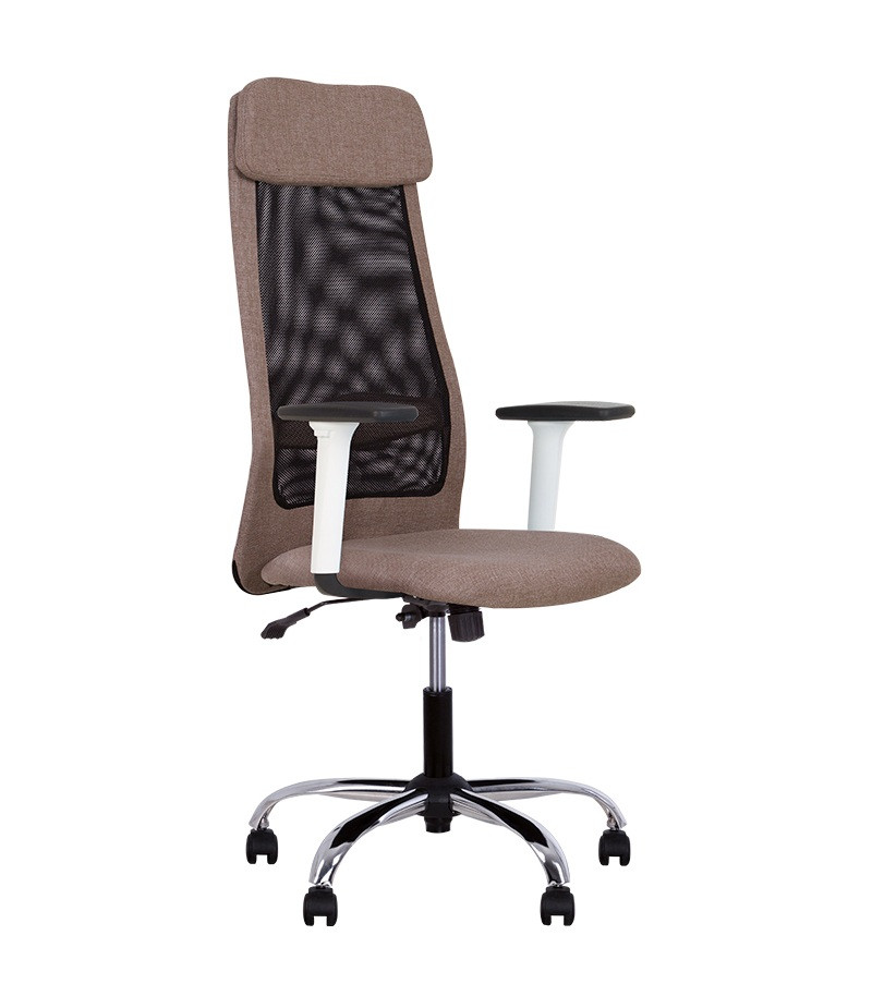 Офісне крісло Frank GTP tilt AC-80 white CHR68 сітка OH-5 тканина PN-03 (Новий Стиль ТМ)