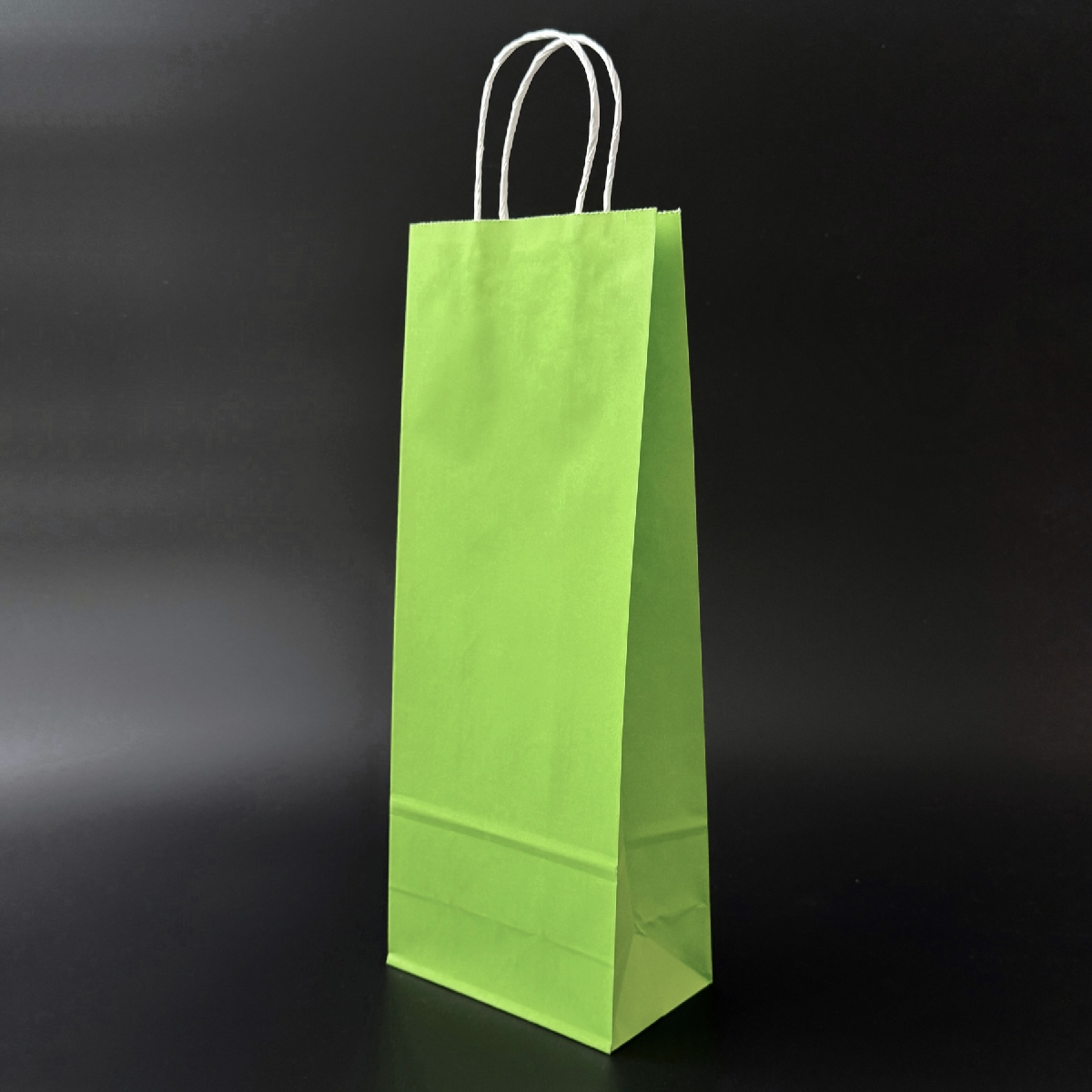 Пакет паперовий 15х9х39 см Салатовий з ручками 100 г/м, фото 1