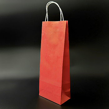 Пакет паперовий 15х9х39 см Марсала з ручками 100 г/м