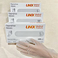 Рукавички Вінілові UNEX розмір S 100 шт./пач.