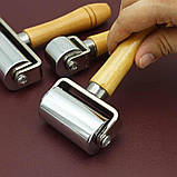 Валик для формування шкіри 100 мм металевий інструмент для роботи зі шкірою, фото 5