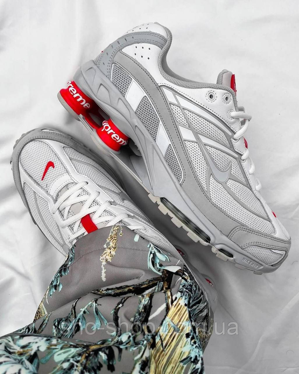 Nike x Supreme Shox Ride 2 White, фото 1