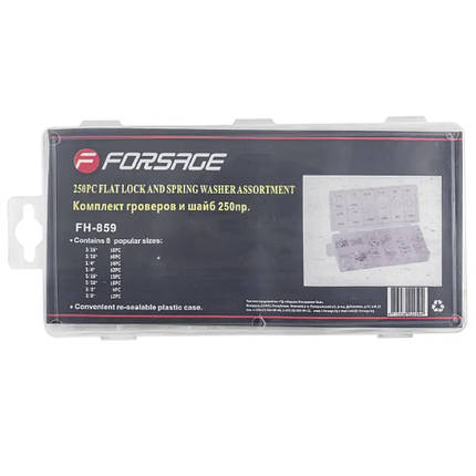 Гровери та шайби, 250 предметів Forsage F-859, фото 2