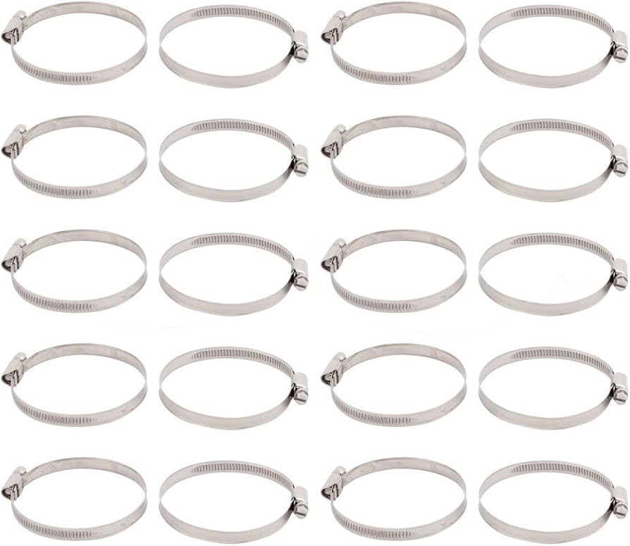 Хомут черв'ячний металевий 60-80мм, 25шт (антикорозійне покриття,розмір ключа 7мм, ширина стрічки 9м)