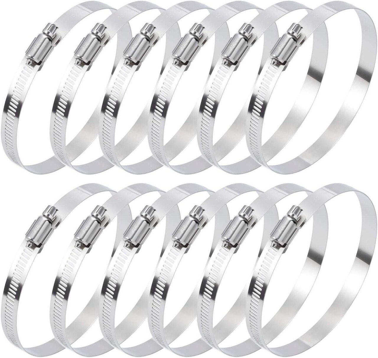 Хомут черв'ячний металевий 90-110мм, 25шт (антикорозійне покриття,розмір ключа 7мм, ширина стрічки 9мм)