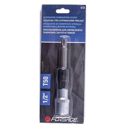 Пристосування для зняття муфти генератора з бітою вставкою Т50 1/2" Forsage F-678, фото 3