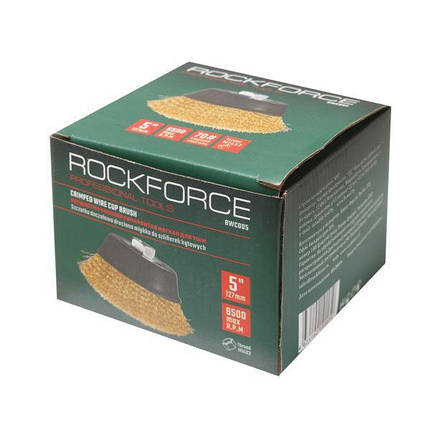 Кордщітка чашеподібна латунна для КШМ 125мм Rockforce RF-BWC005, фото 3