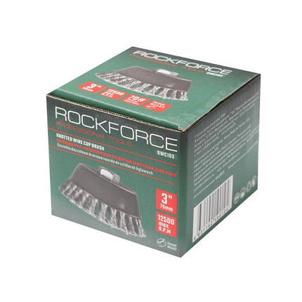 Кордщітка чашеподібна сталева кручена для КШМ 75мм RockForce RF-BWC103, фото 2