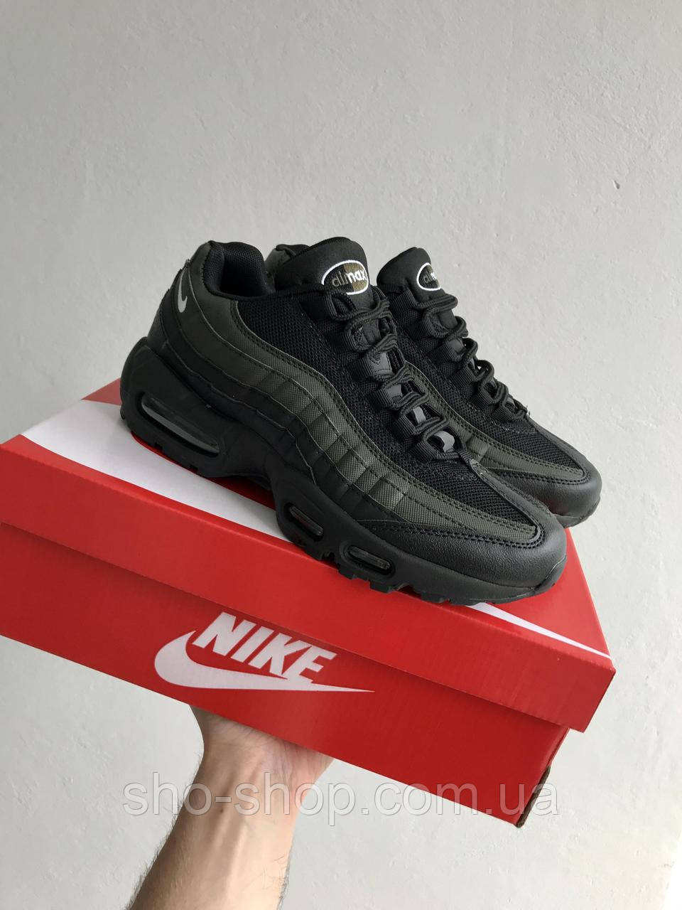 Кроссовки Nike  air max 95 black khaki, фото 1