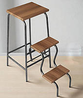 Розкладний стілець-стрем'янка 3 сходинки Molla Max графіт/ вишня малага