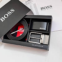 Чоловічий двостронній ремінь з двома пряжками (203)