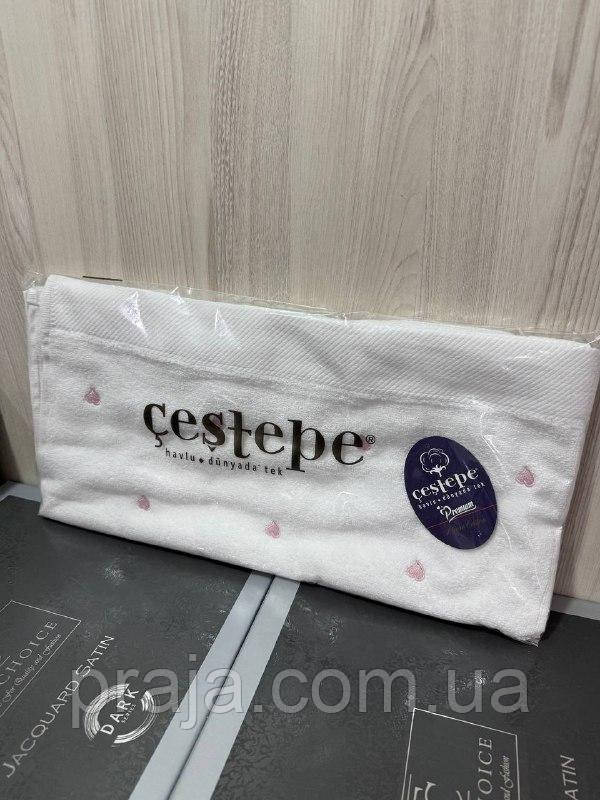Рушник Cestepe "Сердечки" 50*90 рожеві сердечки, фото 1