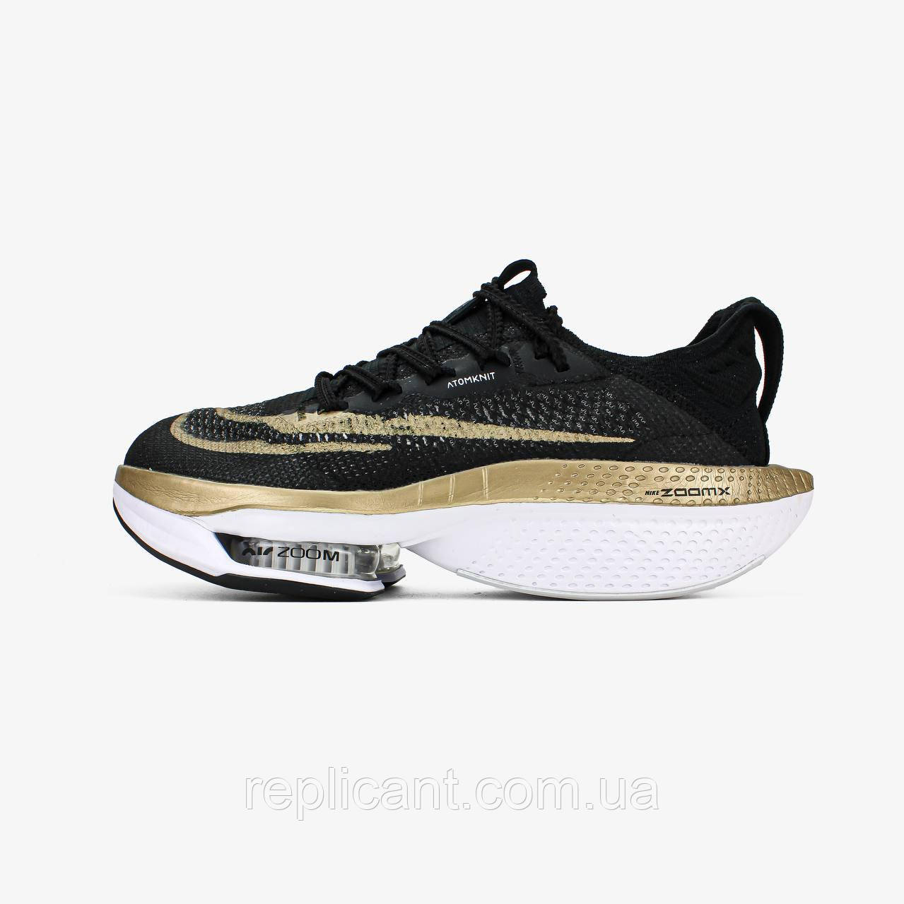 Мужские кроссовки Nike  Air Zoom Alphafly "Black/Gold" чоловічі кросівки Nike, фото 1