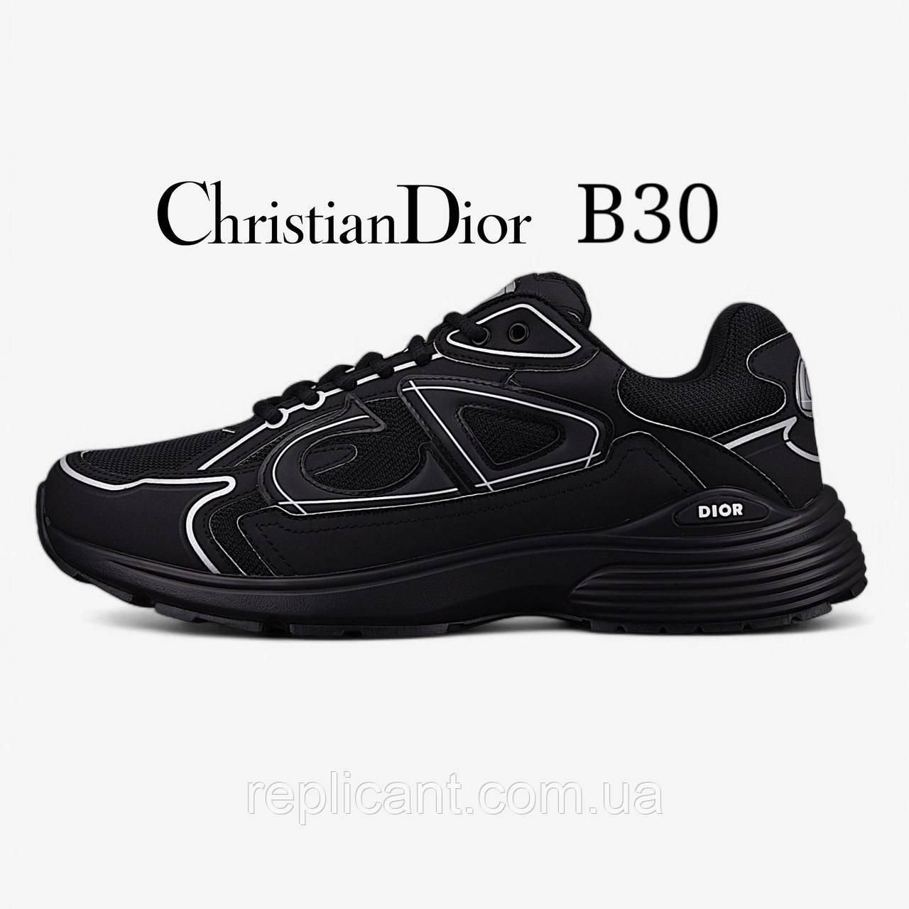 Женские кроссовки Dior B30 Black жіночі кросівки Dior, фото 1