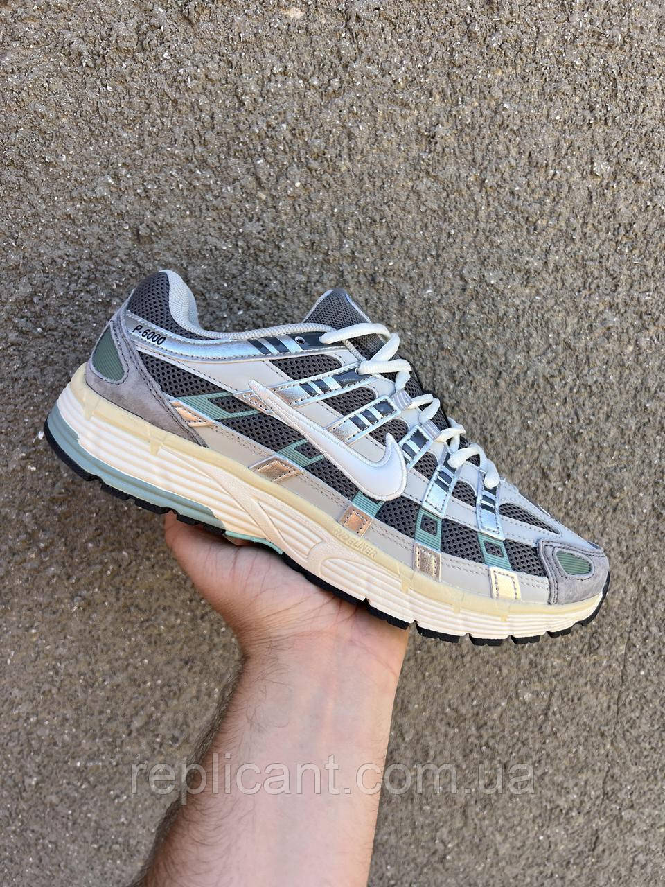 Мужские кроссовки Nike p-6000 grey green чоловічі кросівки Nike, фото 1