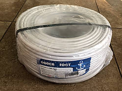 Електричний мідний багатожильний дріт ПВС із перерізом 2х2,5 мм2 довжина 100 м напруга 0,38 кВ (Одеса ГОСТ)