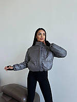 Жіноча стильна куртка-жилетка 2 в 1 плащівка, наповнювач силікон S/M, M/L, L/XL