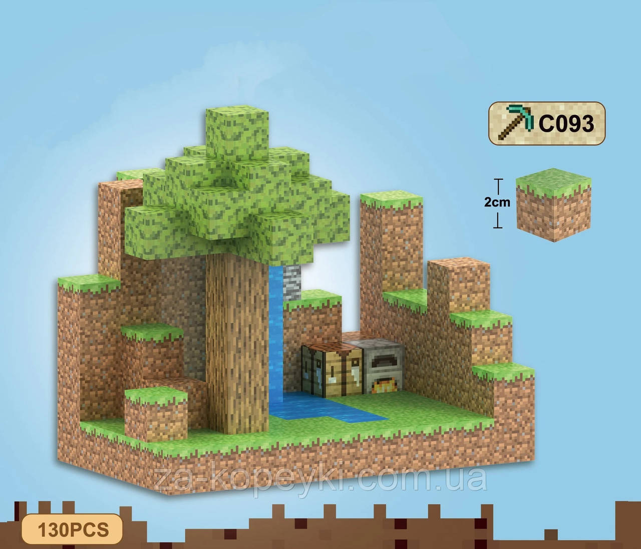 Магнітний конструктор Майнкрафт My World Minecraft T093 132 шт, фото 1