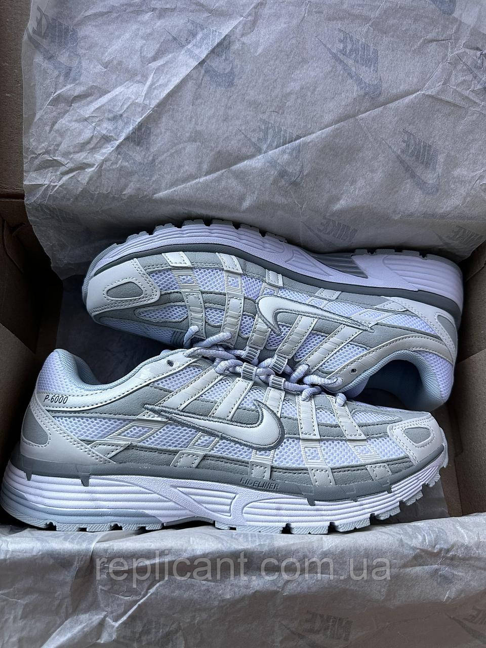 Мужские кроссовки Nike P-6000 White Grey чоловічі кросівки Nike, фото 1