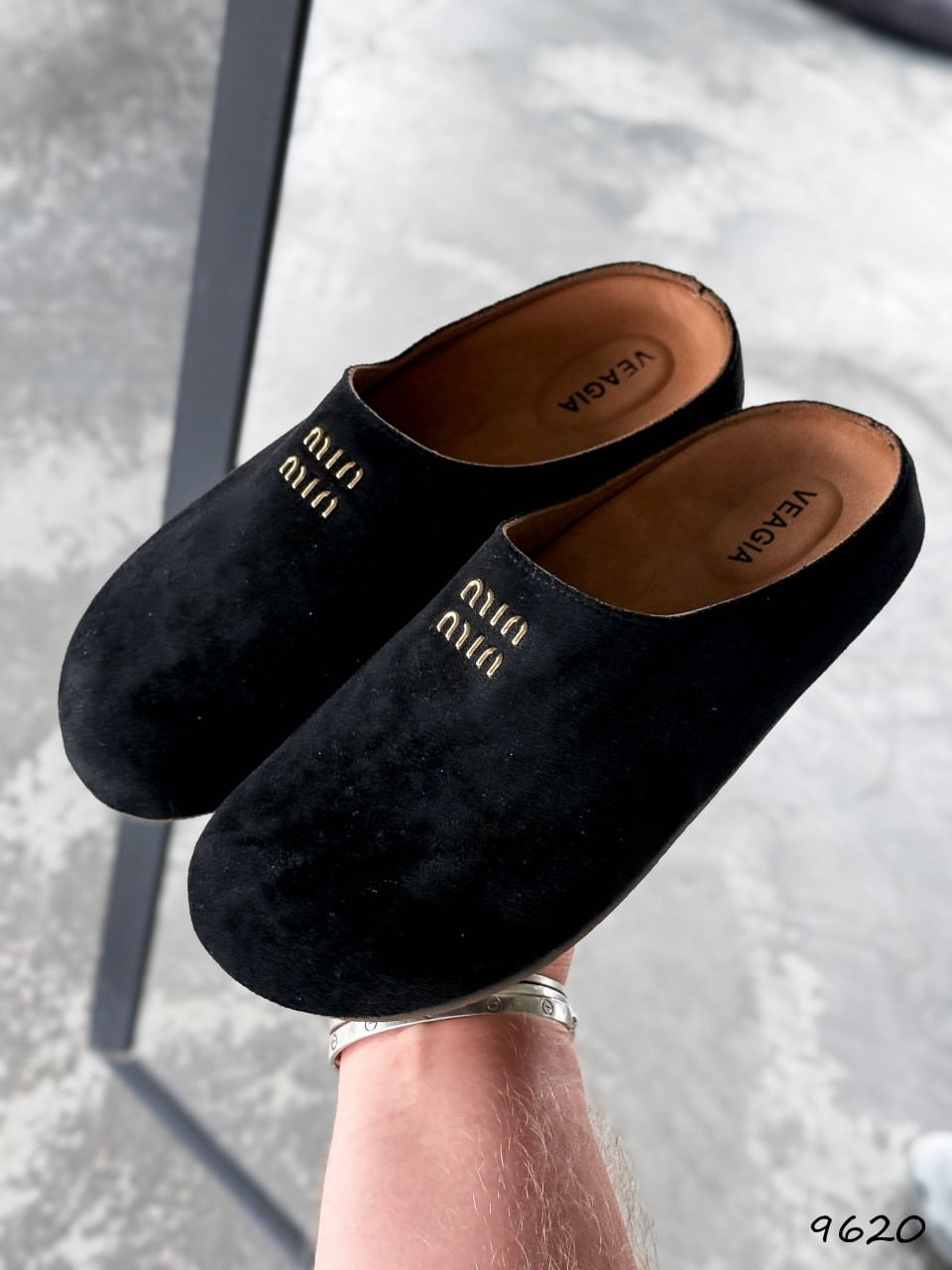 Жіночі мюлі, Жіночі жіночі чорні мюлі, Жіночі чорні клоги, фото 1