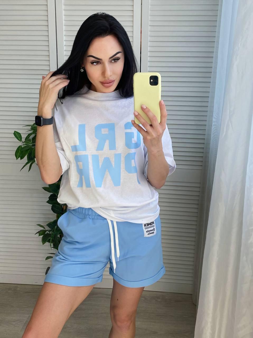 Костюм шорти та футболка в кольорах 9554, фото 1