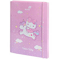 Папка для праці картонна на гумці А4 Kite Hello Kitty