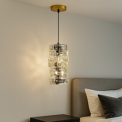 Люстра-підвіс світлодіодна, три режими світла Artlight 5W до 5 м² колір Золотистий 511326GD